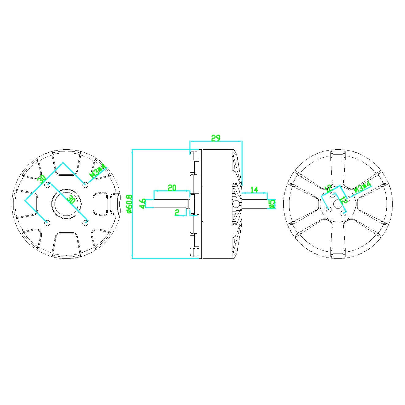 Dual shaft motor - D5312s 330KV