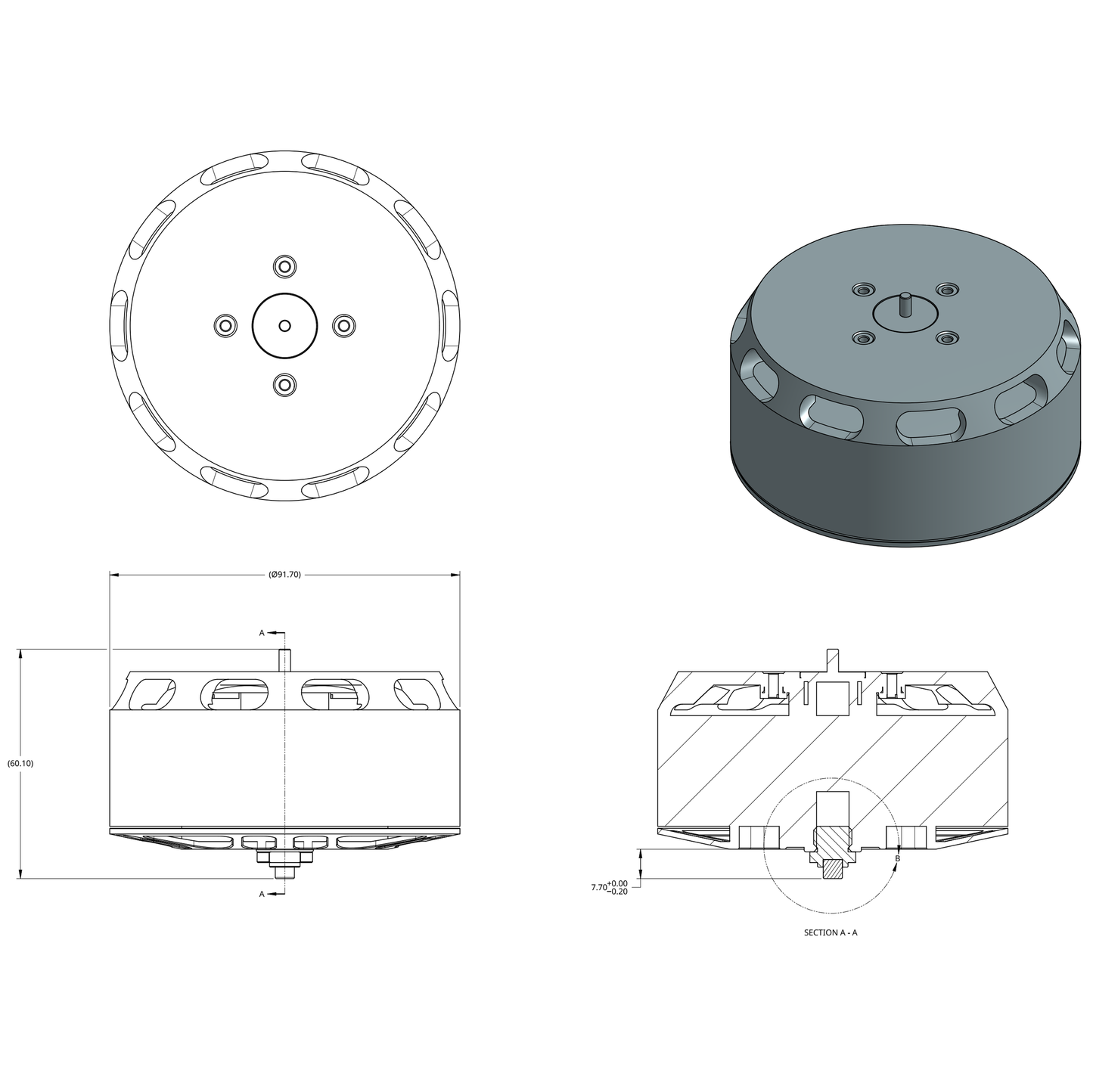 Motor with encoder magnet - M8325s 100KV